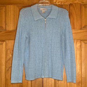 NWOT Vintage Designers Originals Studio Full Zip Sweater Size S